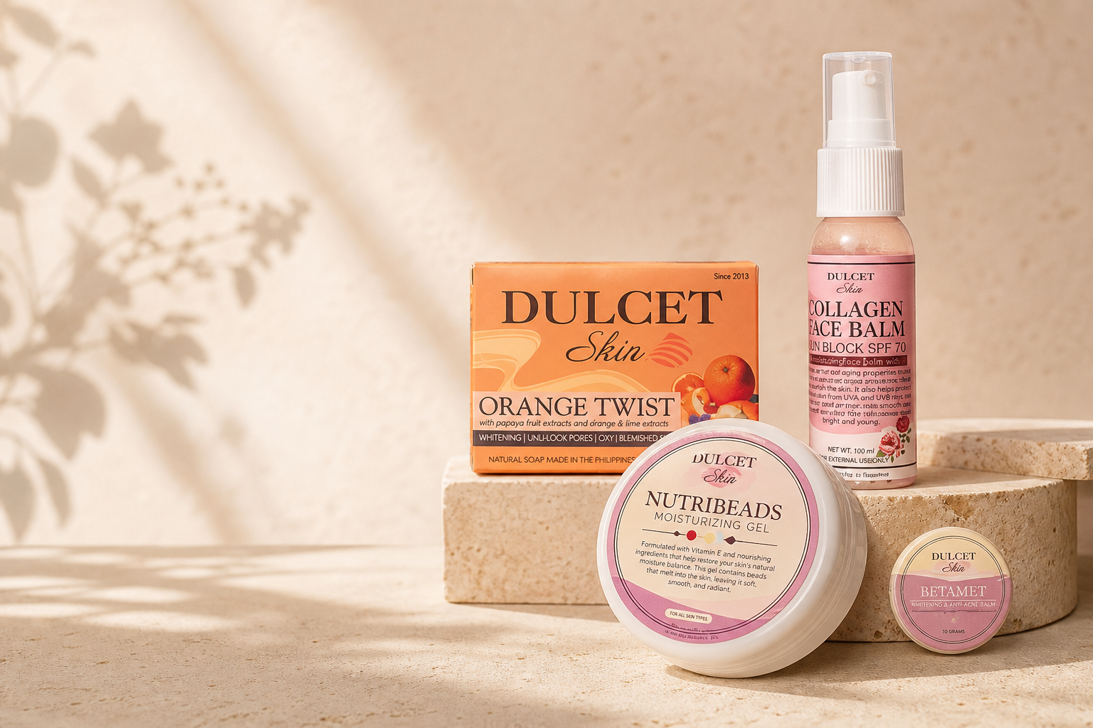 Dulcet Skin Radiance Collection facial care products